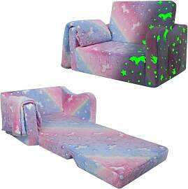 alldomess Kindersofa Ausklappbar 2-in-1,