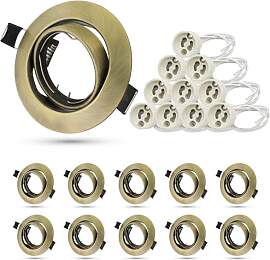 Allesgute 10er Einbaustrahler Led GU10 68mm Set