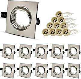 Allesgute 10er Einbaustrahler Rahmen GU10 Set