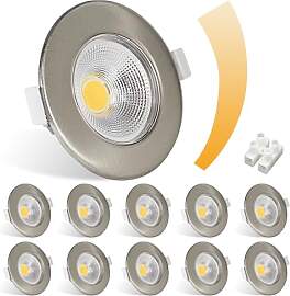 Allesgute 10er LED Einbaustrahler 230V Dimmbar