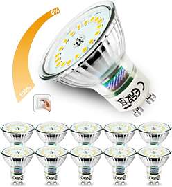 Allesgute GU10 LED Dimmbar 5W Lampe Glas