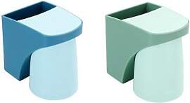 Alleshelfer 2 Stück Zahnbürstenbecherhalter Kein 