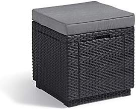 Allibert by Keter Cube Hocker mit Stauraum, grau,