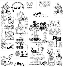 ALLY-MAGIC Rub On Sticker Ostern, 3 Blatt