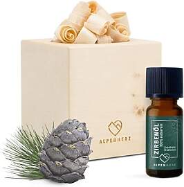 Alpenherz Zirbenwürfel Set mit Zirbenöl 10 ml