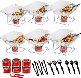 Alpha Living Einweg-Chafing Dish Buffet-Set,