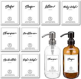 ALTGLAS Wasserfeste Seifenspender Etiketten -