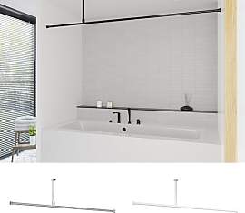 ALU DUSCHVORHANGSTANGE GARDINENSTANGE 4 m EXTRA