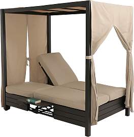 Aluminium Lounge-Gartenliege HWC-O18, XL