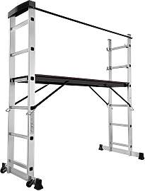 Aluminium Mehrzweckleiter Leitergerüst - silber