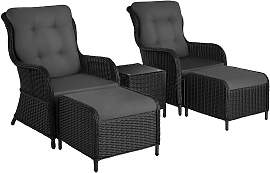 Aluminium Rattan Sitzgruppe Benissa 2+2 -
