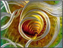 Aluminium Wandbild MODERN ART Spirale 50x70cm bunt 