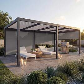 Alu Pergola HWC-L41 mit 3X Seitenwand,