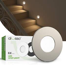 ALUSSO® 6er Set LED Treppenbeleuchtung 230V