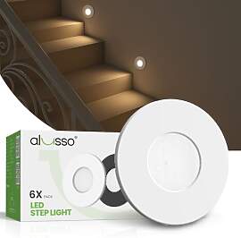 ALUSSO® 6er Set LED Treppenbeleuchtung 230V
