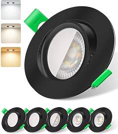 ALUSSO LED Einbaustrahler 230V, 6W 540lm Ø75mm