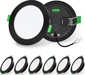 ALUSSO Schwarz Einbaustrahler LED Spots 230V