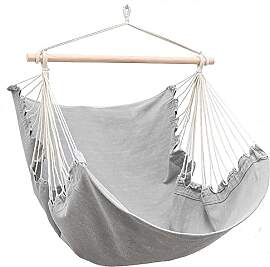 AMANKA XL Hängesessel Grau 155x125 cm belastbar