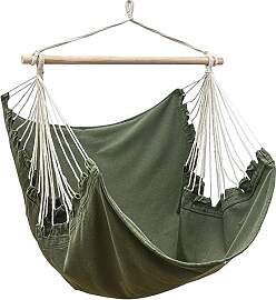 AMANKA XL Hängesessel Grün 155x125 cm belastbar