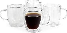 Amazon Basics Doppelwandige Glas-Kaffeebecher,