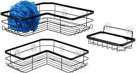 Amazon Basics Duschablage Edelstahl, Schwarz