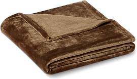 Amazon Basics Fleecedecke, 127 x 152 cm, Braun