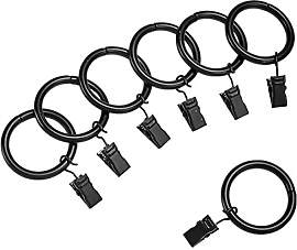 Amazon Basics Gardinenringe mit Clips,