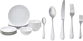 Amazon Basics - Geschirrservice, 18-teilig,