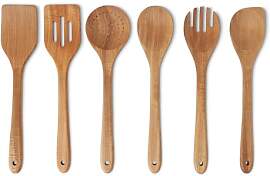 Amazon Basics Kochutensilien aus Holz, 6-teiliges