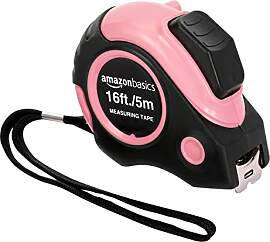 Amazon Basics Maßband, 5 m (16 Fuß), Pink