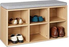 Amazon Basics Schuhbank mit Kissen, Schuhregal mit 