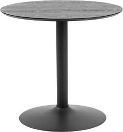 Ambia Home Bistrotisch, Schwarz, Esche, furniert,