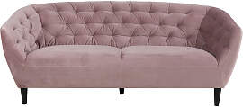 Ambia Home Chesterfield-Sofa, Rosa, Kautschukholz, 