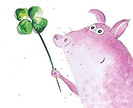 Ambiente Serviette Lucky Pig 33x33 cm Papier