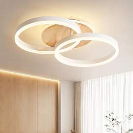 Amdelne LED Deckenlampe Wohnzimmer 50cm 2-Ringe