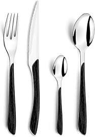 Amefa ECLAT Besteck Set NATURE Schwarz Holz
