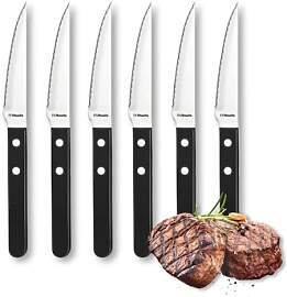 Amefa Pizza 7000 Steakbesteck, 6 x Steakmesser,