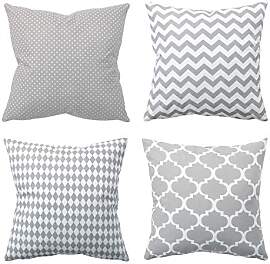 Amilian 4er-Set Dekokissen 40 x 40 cm mit Füllung 