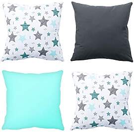 Amilian 4er-Set Dekokissen 40 x 40 cm mit Füllung 