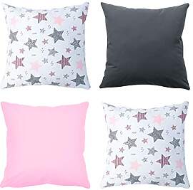 Amilian 4er-Set Dekokissen 40 x 40 cm mit Füllung 