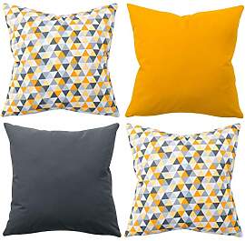 Amilian 4er-Set Dekokissen 40x40 cm (Set 06) mit