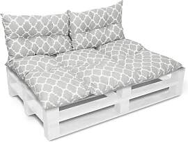 Amilian Palettenkissen Set: 120x80 cm + 2 x 40x60