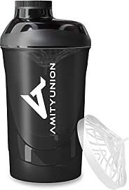 AMITYUNION Protein Shaker Schwarz Smoke Deluxe 800 