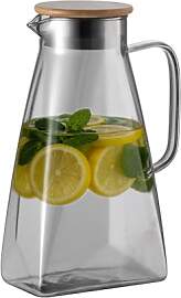 AMOJA 1800ML Glaskaraffe mit Deckel, Wasserkaraffe 