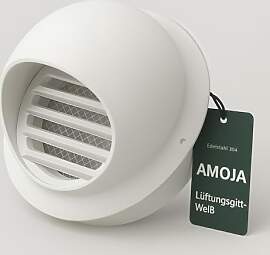 AMOJA Lüftungsgitter Edelstahl 150mm, Rund
