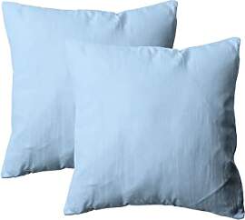 Amolavet Kissenbezug 80x80 Blau 2er Set