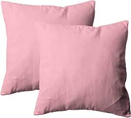 Amolavet Kissenbezug 80x80 Rosa 2er Set