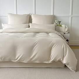 Amolavet Sommer Bettwäsche 200x200 Beige Uni