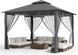 Amopatio 3.4x3.4M Garten Pavillon Wasserdicht
