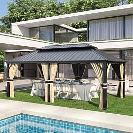 Amopatio 3.65 x 6 m Gartenpavillon Wasserdicht